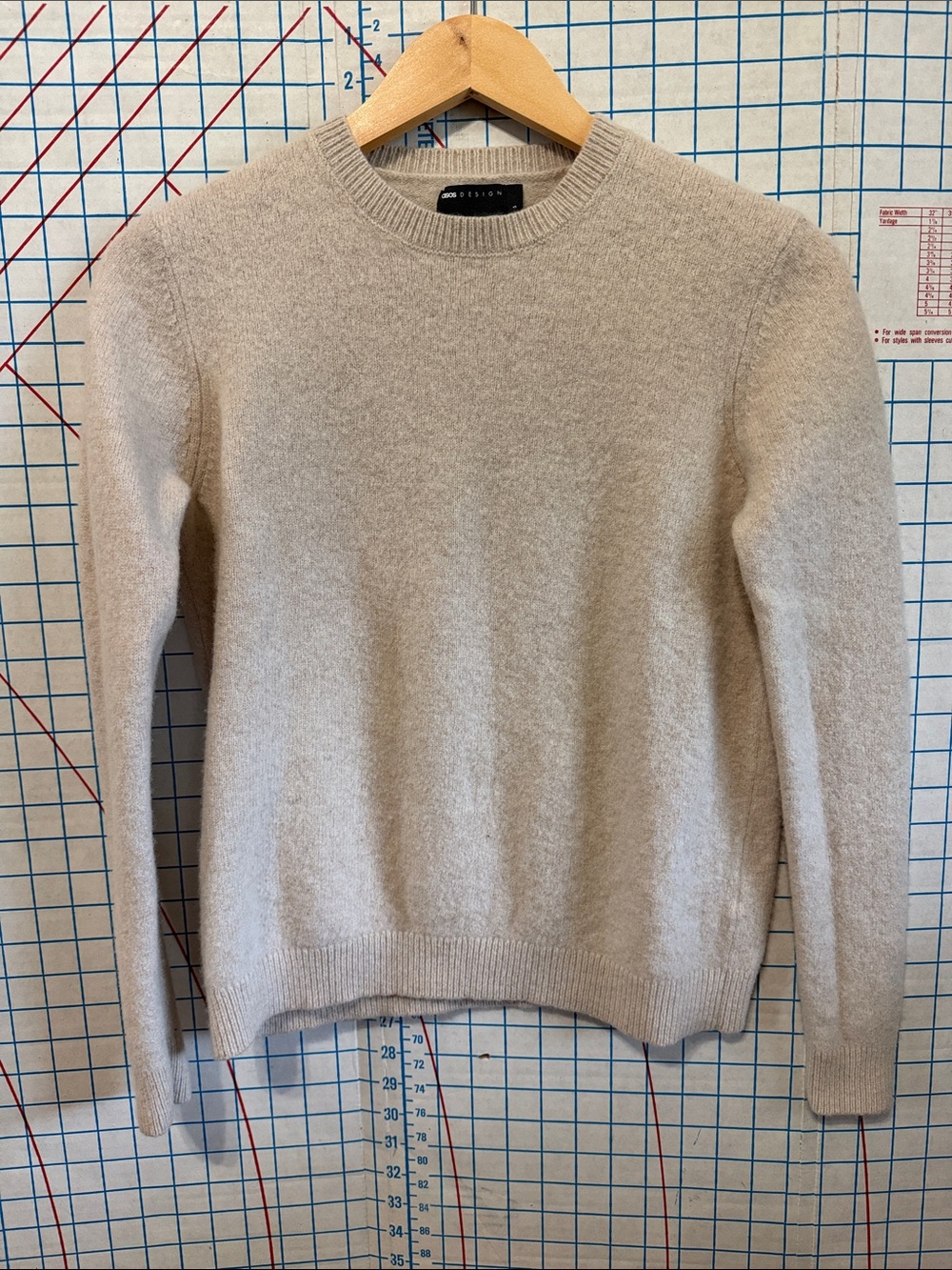 ASOS Men's Cream Crewneck Sweater